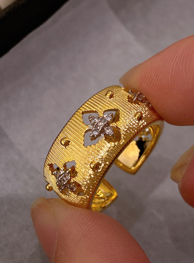 DSTYLE欧美金属镂空四叶草戒指