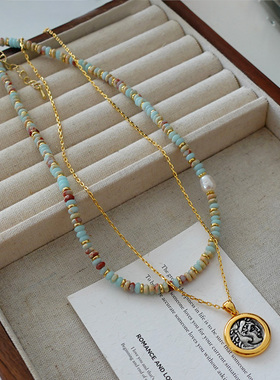 DSTYLE古币大力神项链女复古叠戴