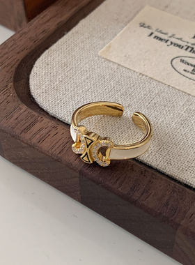 DSTYLE小众设计感双C凯旋门戒指