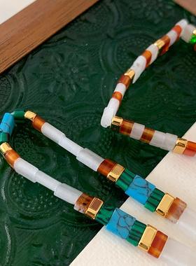 DSTYLE新中式红玛瑙天然石手链女