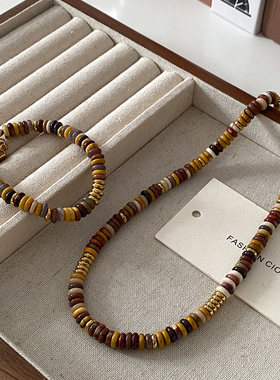 DSTYLE飞盘天然石美拉德项链