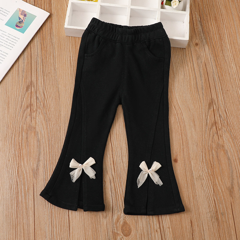 童装女童春秋新款裤子小宝宝韩版修身喇叭裤女孩洋气外穿打底长裤,淘宝优惠券,粉丝福利购,淘宝优惠卷