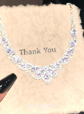 超闪锆石在逃公主项链女款2025新款高级感轻奢小众气质精致锁骨链