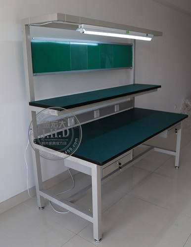 流水线工作桌单面防静电工作台实验室操作台带插座零件工具台抽屉 - 图3