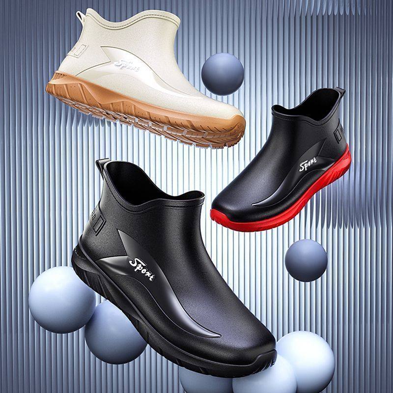 时尚钓鱼工作雨鞋男士短筒防水休闲雨靴外穿厨房防滑胶鞋厚底水鞋,淘宝优惠券,粉丝福利购,淘宝优惠卷