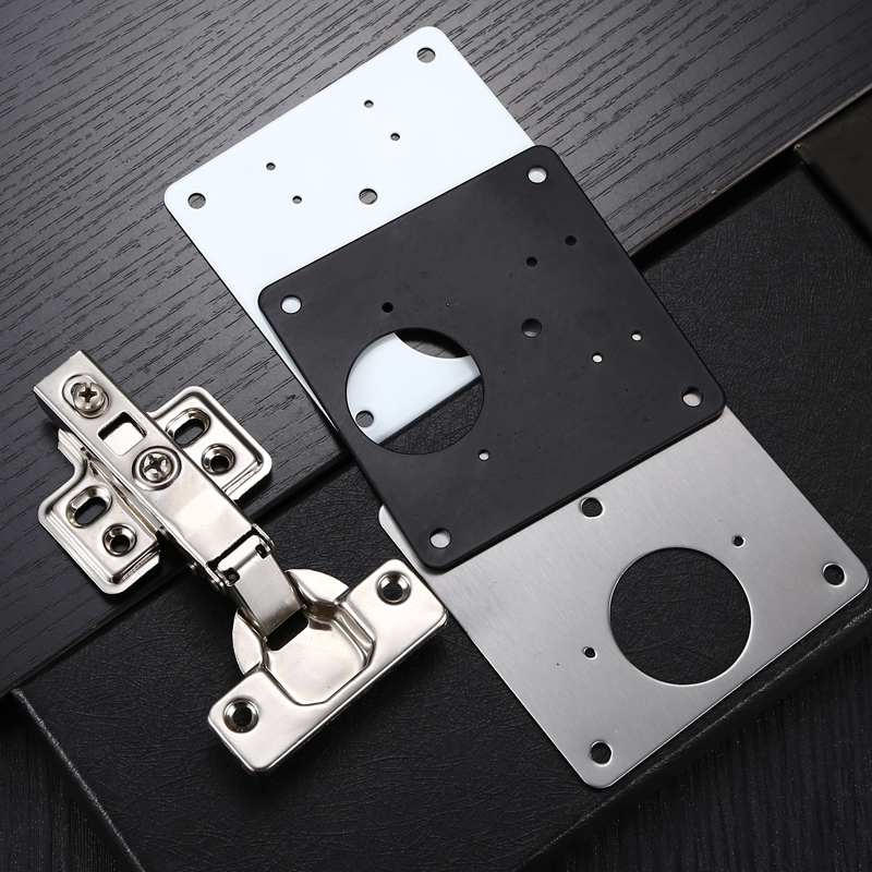 不锈钢铰链安装板柜门加厚修复板合页固定板安装片铰链孔修复神器