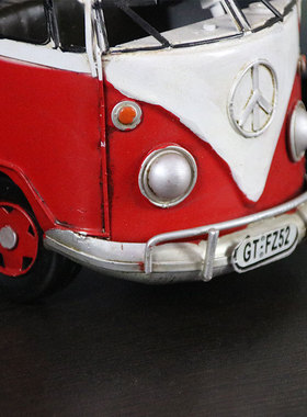 汽车桌面双层巴士模型仿古工艺品