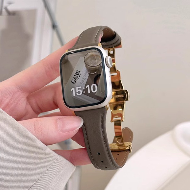 小羊皮适用红米Watch5高级感watch4表带小米手环9pro华为FIT3表带 - 图1