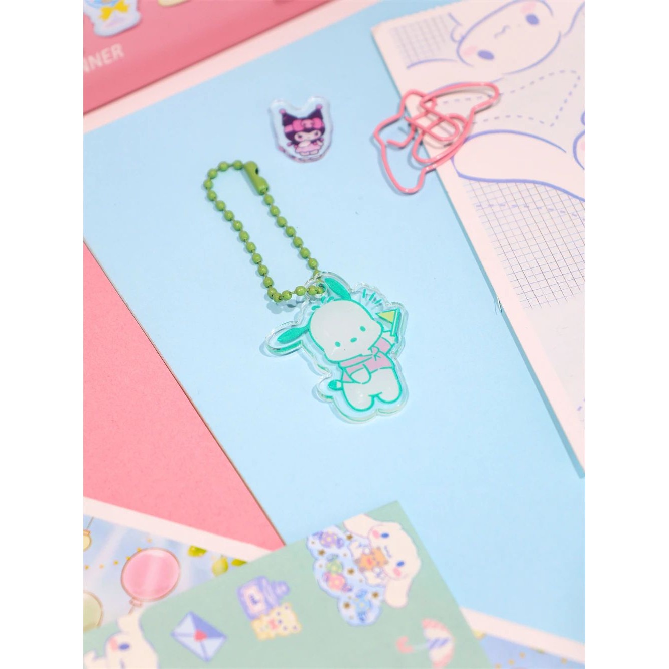 Hello Kitty kuromi kawaii sanrio cinnamon dog cute keychain - 图2