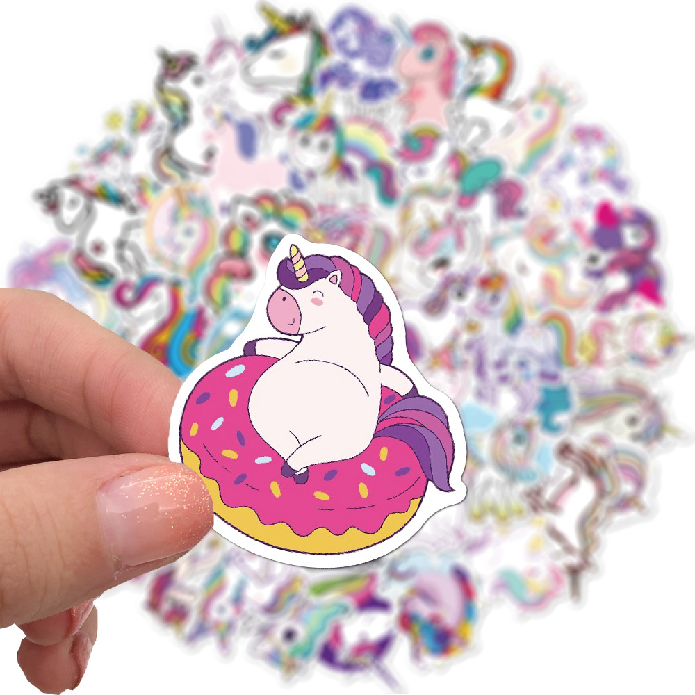 50pcs cartoon patn unicorn graffiti stickers luggage - 图3