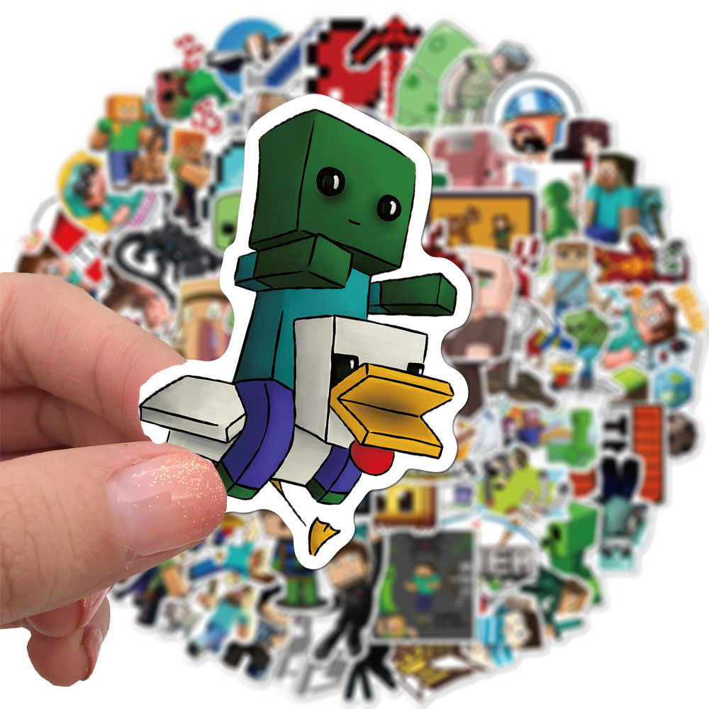 100pcs adventure game minecraft graffiti stickers mobile - 图1