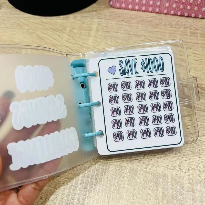 Mini Clear Binder Savings Challeng $150/300/500/1000 Saving - 图1