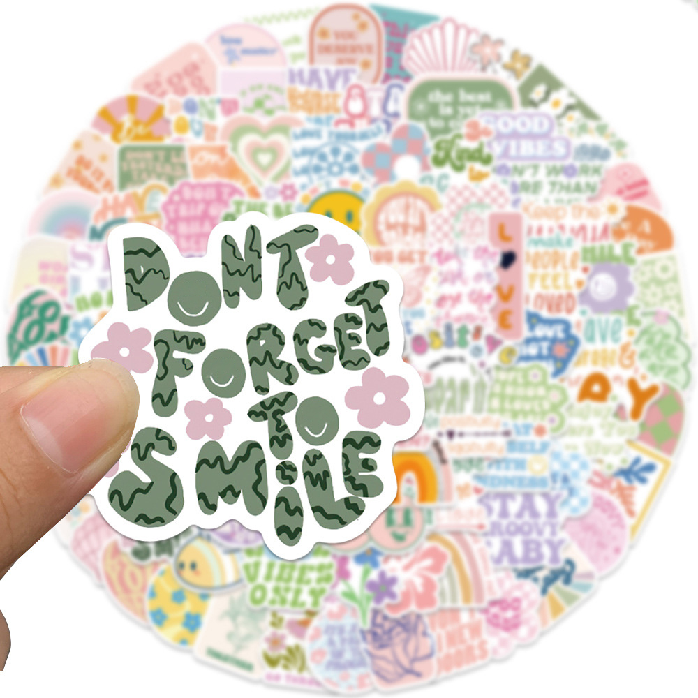 50/100PCS Cute Inspirational Girl Pink Style Cartoon Sticker - 图1