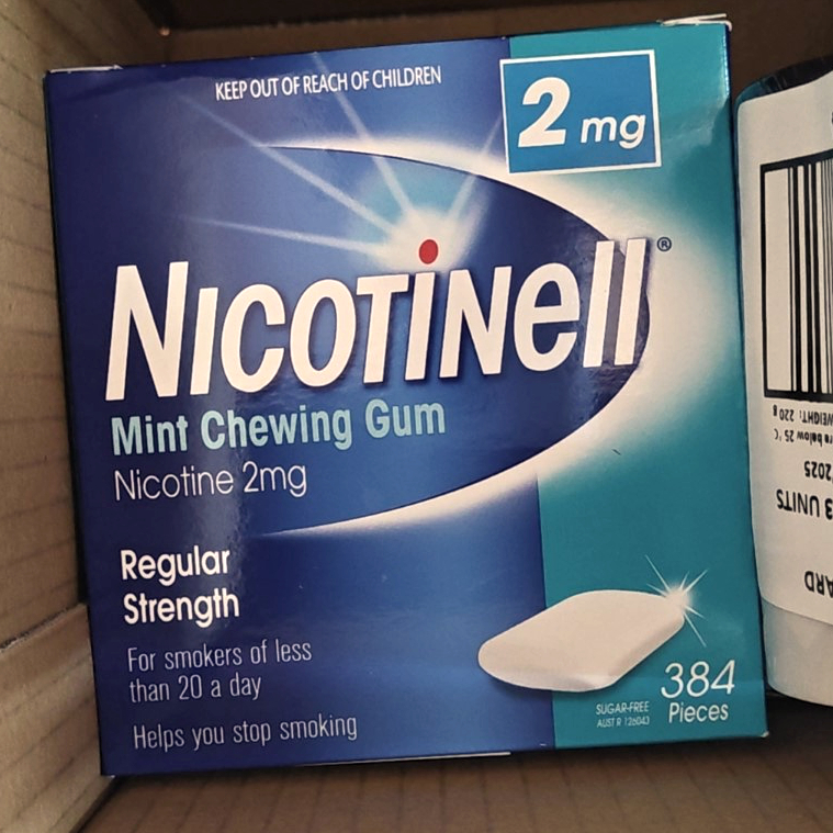 戒烟糖 澳洲正品Nicotinell尼古丁384粒缓解烟薄荷味水果味口香糖 - 图0