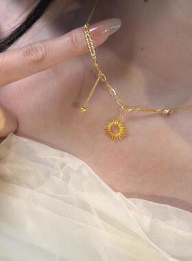 百搭有求必应锁骨链越南沙金