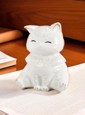 故宫宫猫纳福陶瓷灯摆件小夜灯