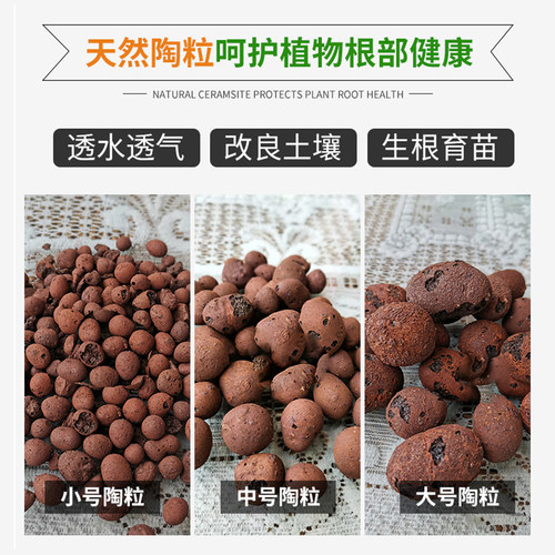陶粒养花专用陶粒砂多肉兰花盆栽垫底陶粒卫生间回填陶粒陶粒土 - 图0