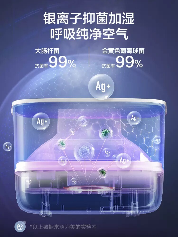 美的桌面台式上加水空气大量加湿器 midea美的星盛事顺加湿器