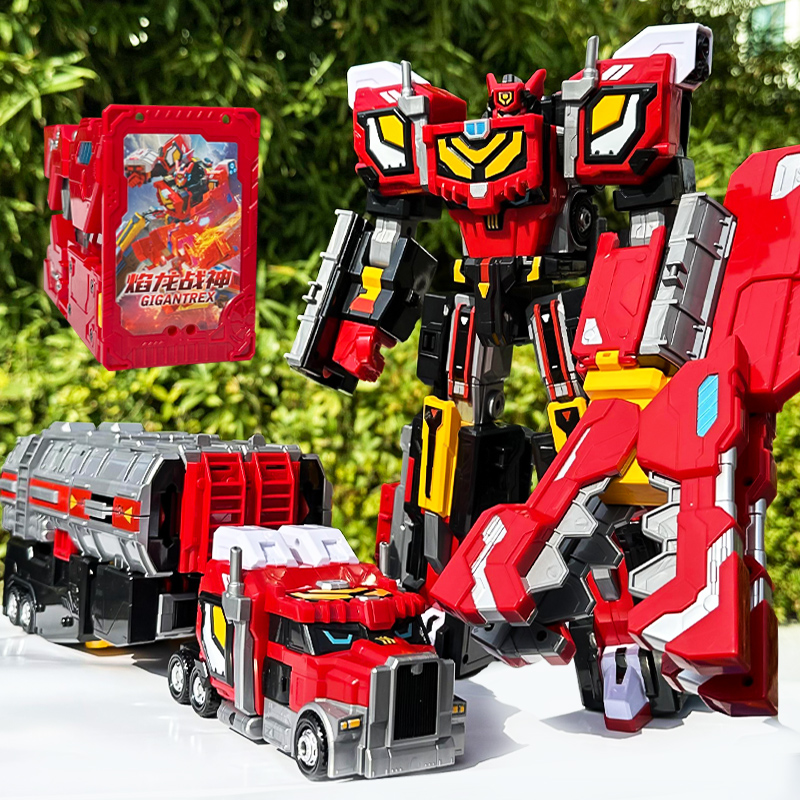正版炫卡斗士2焰龙战神机器人变形金刚机甲玩具霹雳火影金刚变形 - 图1