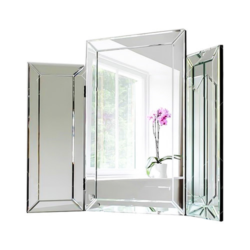 欧式化妆镜梳妆三折镜立式异形镜家用可定制 - 图3