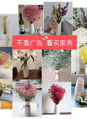 满天星干花摆件北欧客厅陶瓷