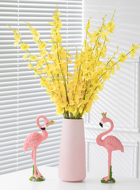 ins风水陶瓷摆件干花客厅装饰品