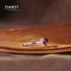 TIANTI natural heart-shaped red garnet sterling silver ring