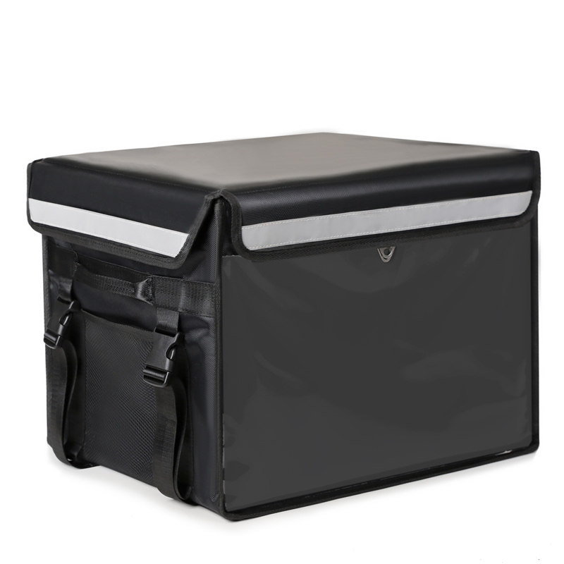 纯黑色外卖箱送餐箱大小号磁吸保温箱子骑手装备防雨硬盖配送箱厚,淘宝优惠券,粉丝福利购,淘宝优惠卷