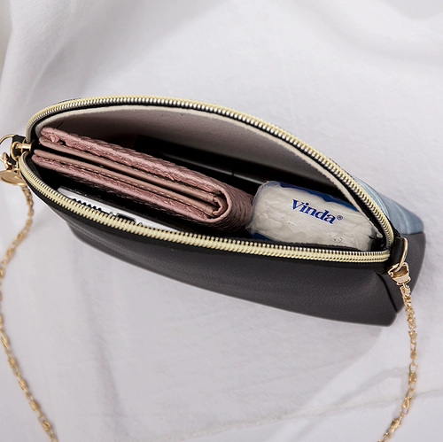 Мобильный телефон, ремешок для сумки, сумка через плечо, маленькая трендовая небольшая сумка, сумка на одно плечо, кошелек, цепь, простой и элегантный дизайн, в корейском стиле, на цепочке