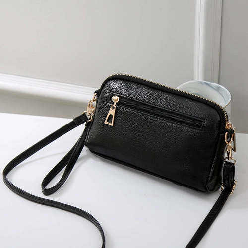 Небольшая сумка, демисезонная модная универсальная сумка через плечо, в корейском стиле, из натуральной кожи