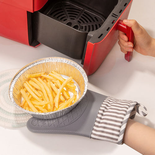 防烫手套加厚隔热防滑耐高温厨房家用硅胶手套烘培烤箱微波炉专用 - 图1