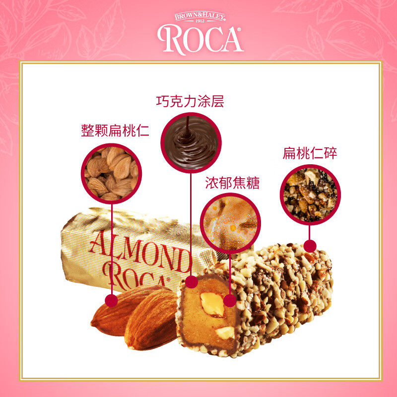 美国进口Almond Roca乐家扁桃仁巧克力酥糖果250g/375g零食礼盒,淘宝优惠券,粉丝福利购,淘宝优惠卷
