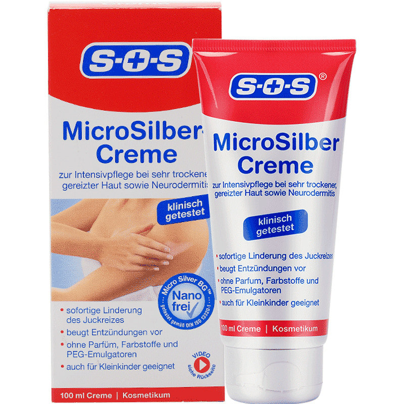 德国原装sos微银银离子保湿润肤霜 SOS海外身体乳液