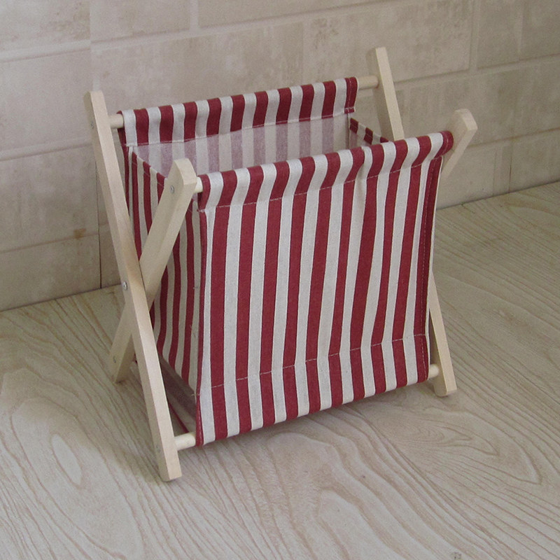 简约小号杂志报刊收纳架折叠布艺实木置物架桌面整理书本杂物新品,淘宝优惠券,粉丝福利购,淘宝优惠卷