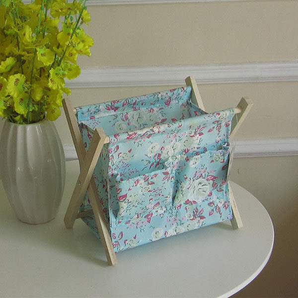 简约小号杂志报刊收纳架折叠布艺实木置物架桌面整理书本杂物新品,淘宝优惠券,粉丝福利购,淘宝优惠卷