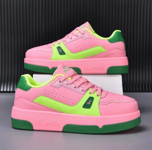 秋冬爆米花男女透气中高帮李老大大白毽踢毽子运动鞋全包边跑步鞋 - 图0