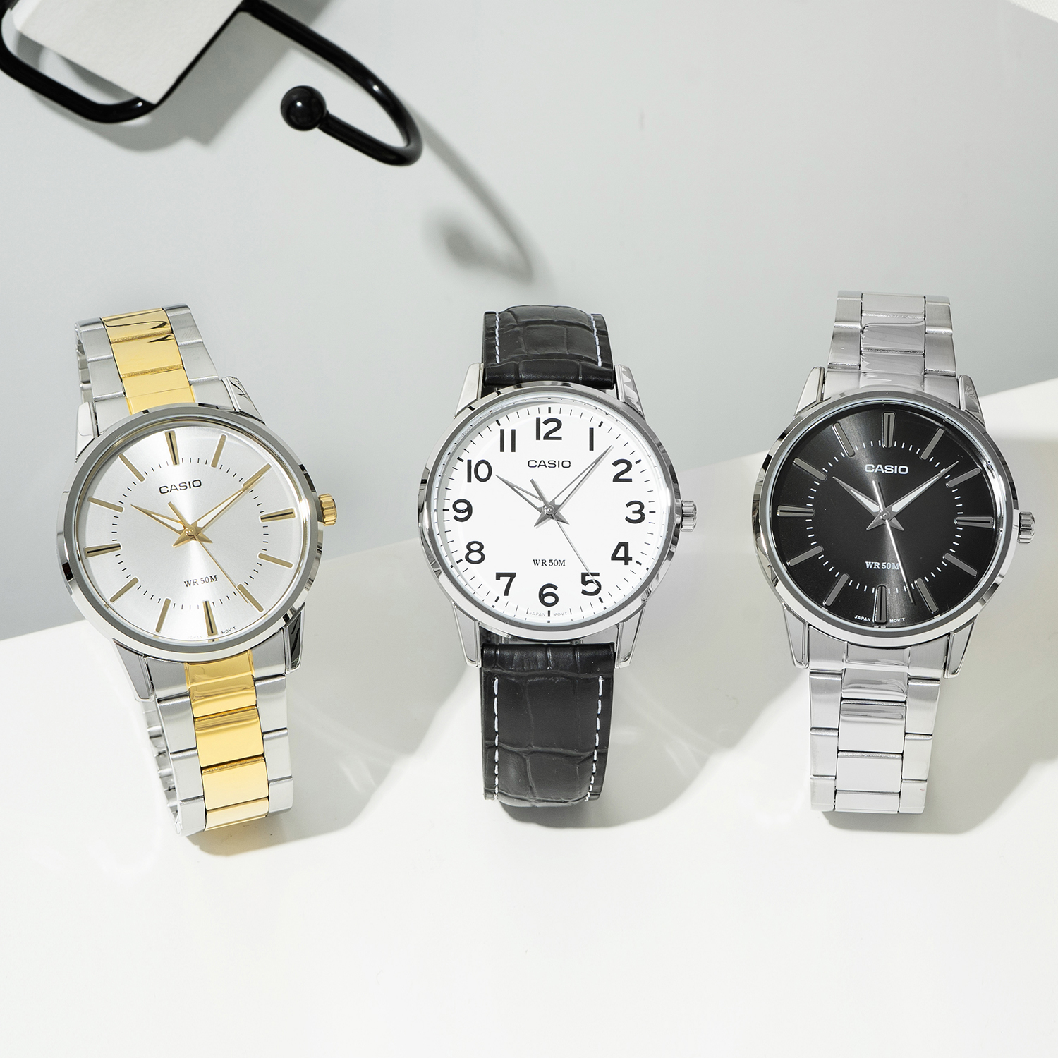 卡西欧CASIO简约休闲大盘男表 石英防水夜光手表MTP-1303D-1A 7A - 图2