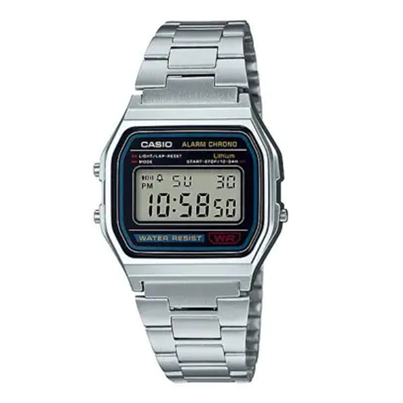 卡西欧(CASIO)手表小方块复古电子表小金表情侣表送男友A158WA-1 - 图3