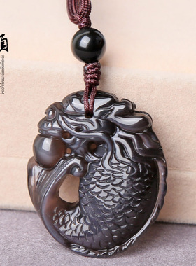 冰种水晶鲤鱼跃龙门学生礼品吊坠