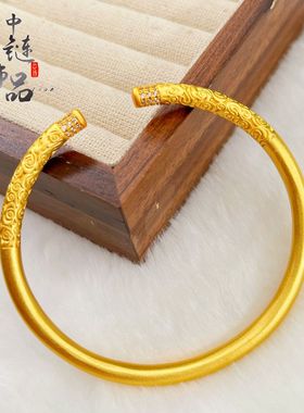 古法镀金不掉色金店同款沙金镶钻