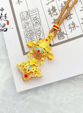 越南沙金不掉色古法珐琅彩花丝