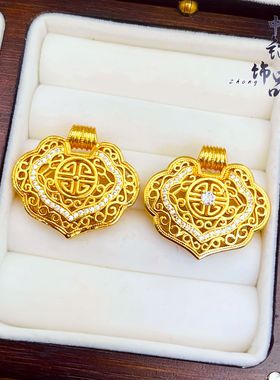 周古法六福金店同款高保色沙金