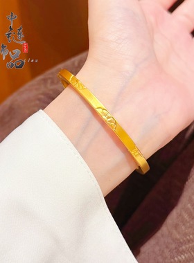 越南沙金金店同款古法小雏菊开口