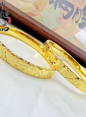 周古法生大福金店同款沙金爆闪