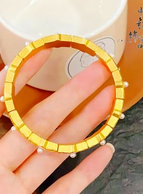 周古法六福金店同款沙金蜜粉金