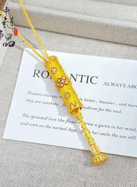 【不掉色】爆款古法沙金镶钻拉丝