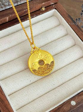 不掉色【金店同款】古法沙金镂空