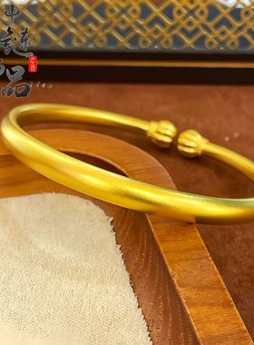 手镯女铜镀金南瓜灯笼手环