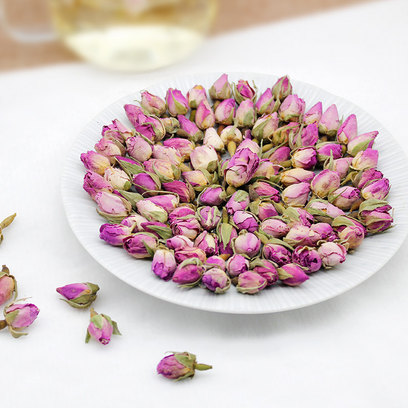 台湾全健国际玫瑰花茶进口原料法兰西胎干玫瑰花泡茶新鲜花蕾散装 翰联进口食品 淘优券