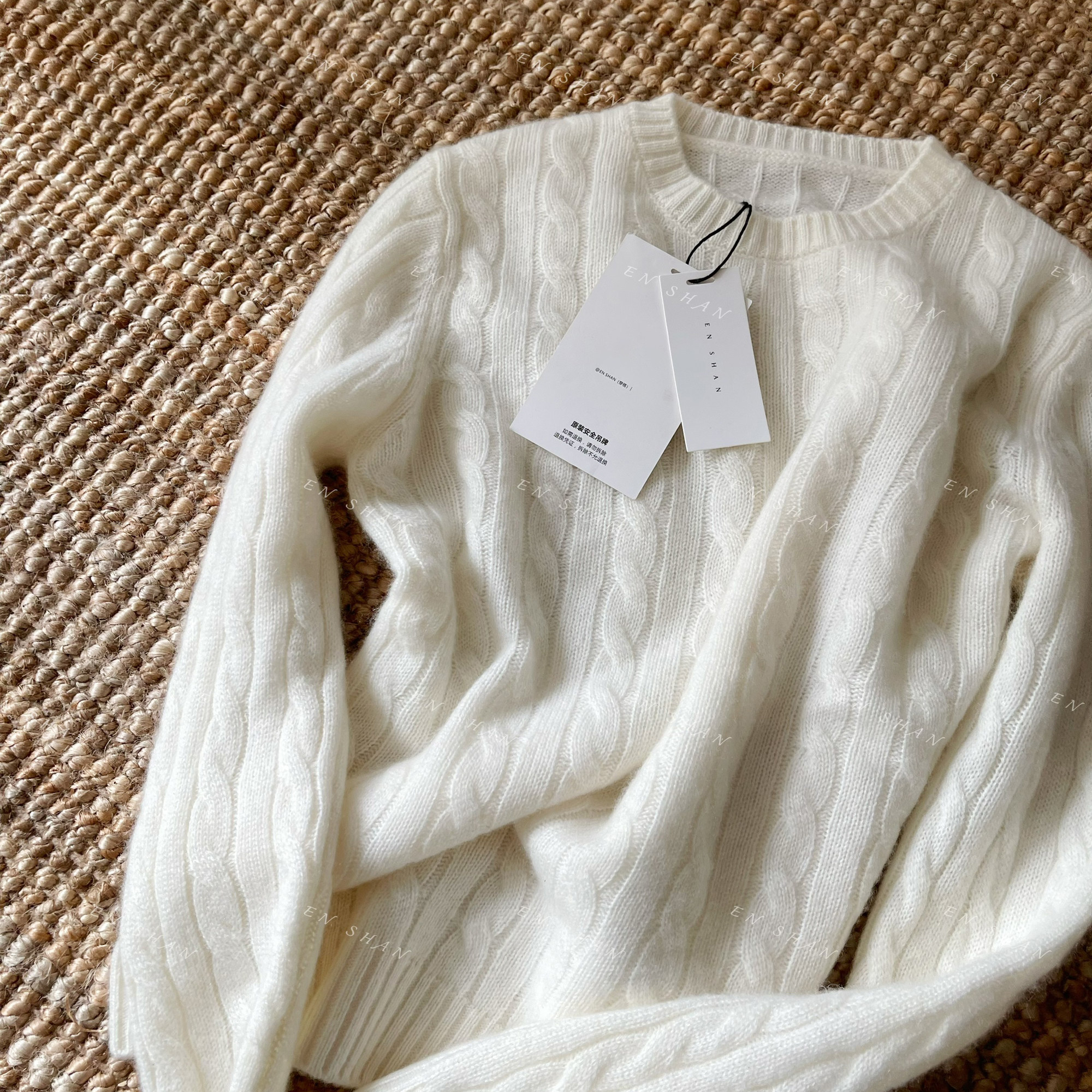 100%纯山羊绒衫绞花老钱风女士秋冬季新款圆领羊毛线衣针织打底衫,淘宝优惠券,粉丝福利购,淘宝优惠卷